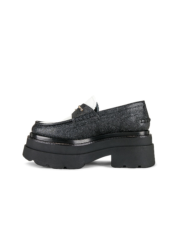 ラブブ Alexander Wang Carter Platform Loafer in Black & White | FWRD