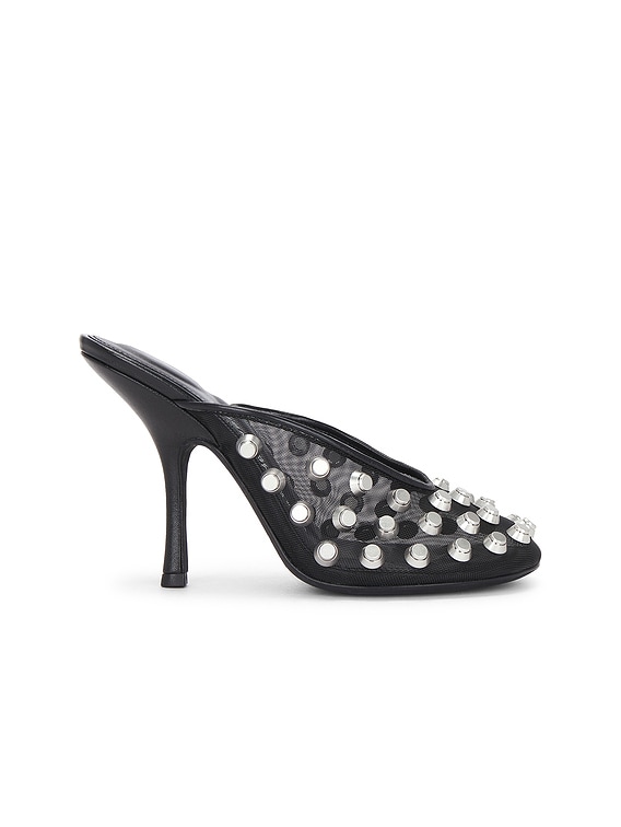 【関税&送料込】Alexander Wang Black Fabric Mules Alexander Wang Rhodes 105mm Mule in Black | FWRD