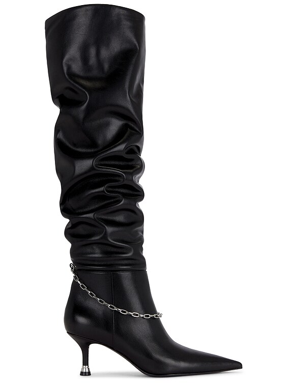 Alexander Wang Akila 65mm Slouch Boot in Black | FWRD