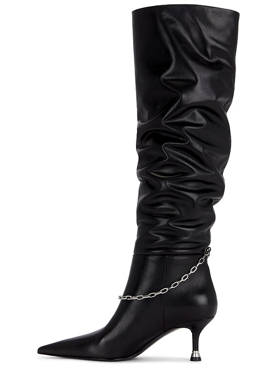 Alexander Wang Akila 65mm Slouch Boot in Black | FWRD
