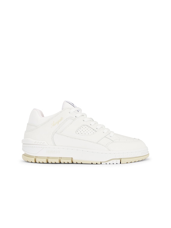 Axel Arigato Area Lo Sneaker in White & Beige | FWRD