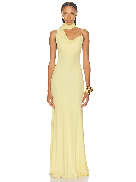 dark green jersey dress Martina Jersey Dress In Dark-Green – Rhea Costa main image 0