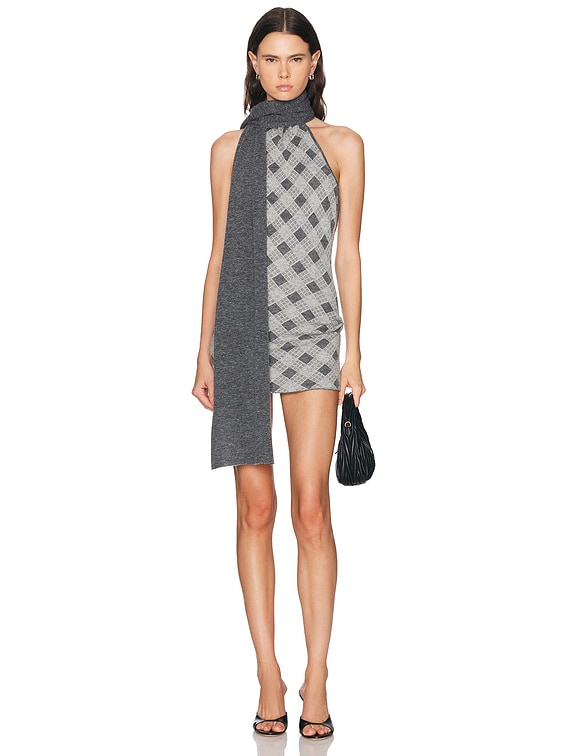 Aya Muse Axis Dress in Plaid Grey | FWRD