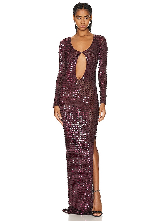 Aya Muse Chyha Dress in Burgundy FWRD