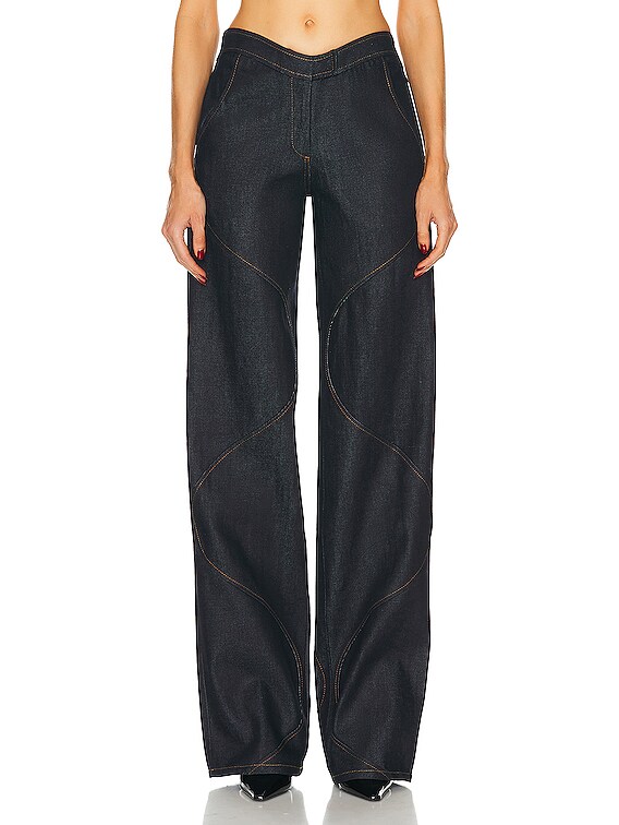aya Aya Muse Baggy Jeans in True Blue | FWRD
