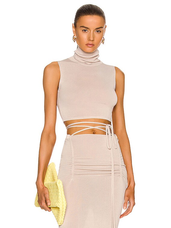 Aya Muse Verona Turtleneck Top in Sand | FWRD