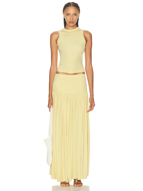 Aya Muse High Neck Tank Top in Buttercream | FWRD