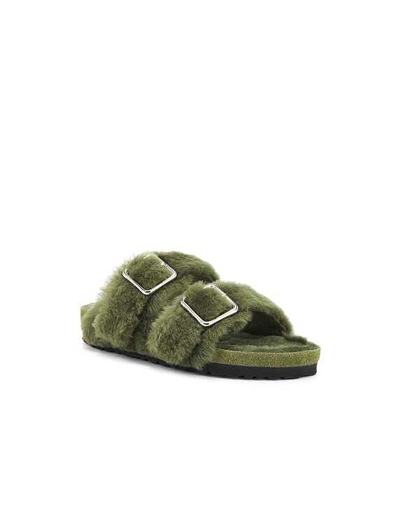 Arizona Shearling Big Buckle Sandal