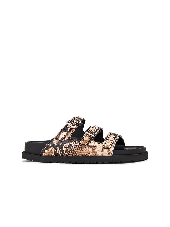 Birkenstock 1774 FLORIDA 拖鞋於Natural Snake | FWRD
