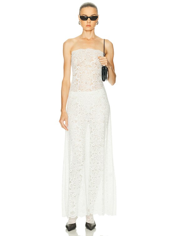 knee length dresses for ladies Emmeline Dress White / XL