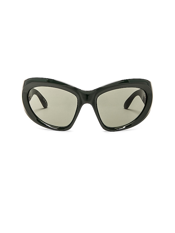 Balenciaga Wrap Sunglasses in Shiny Solid FWRD