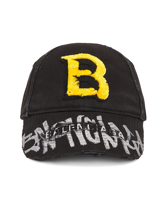 送料込+BALENCIAGA+Balenciaga Upcycled キャップ Balenciaga Upcycled Cap in Silver | FWRD