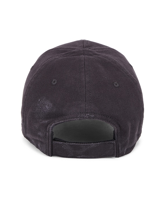 BALENCIAGA Logo Baseball Cap Hat Green Hook and Loop Size L