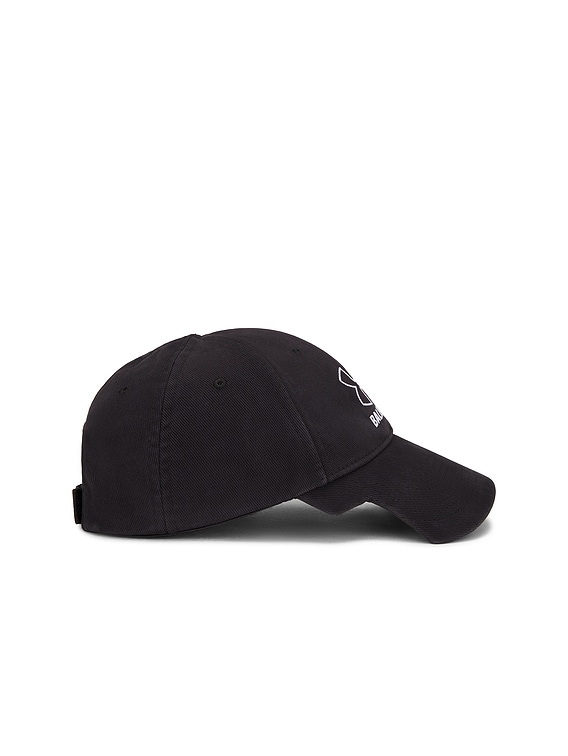 Balenciaga x Under Armour Cap in Wash Black & White | FWRD