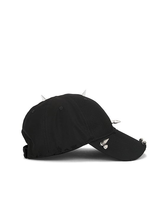 Balenciaga Perforated Spike Baseball Cap in Black | FWRD