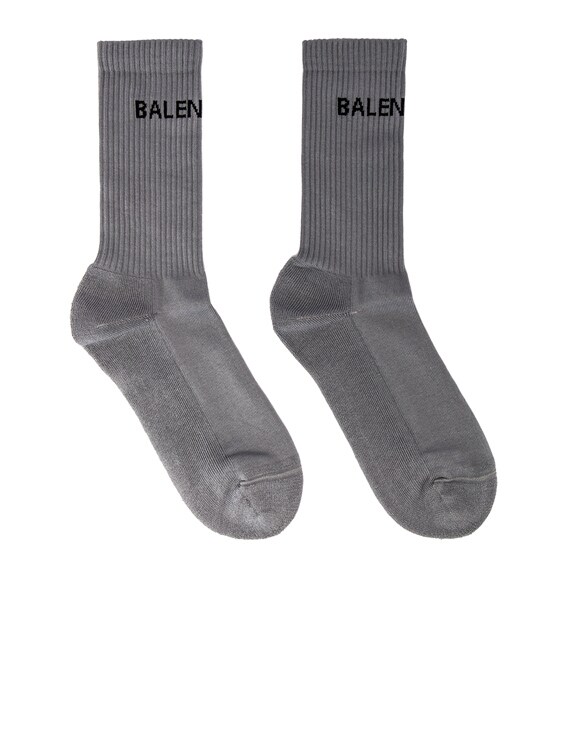 Balenciaga Tennis Socks in Lead \u0026 Black 