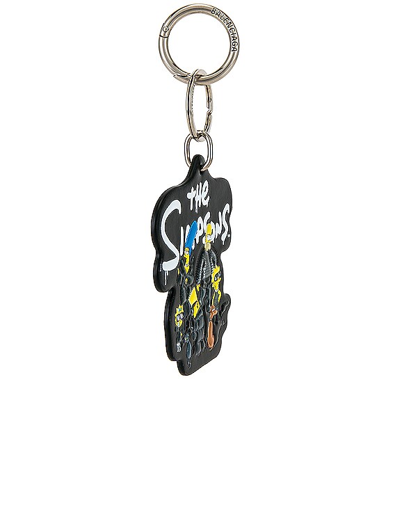 Balenciaga Simpsons Keyring in Black | FWRD