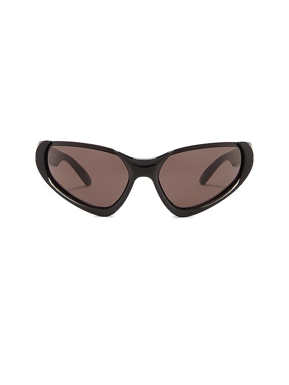 サングラス BALENCIAGA XPANDER RECTANGLE SUNGLASSES (681941_T00071000) BALENCIAGA Reverse Xpander Rectangle Sunglasses in Black