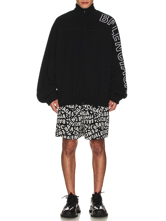 Balenciaga Bb Monogram Pyjama Shorts - Black - Men's - 42 - Viscose