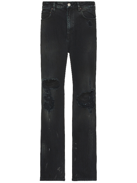 Balenciaga Slash Denim Jeans w Camo Print Lining  ShopStyle