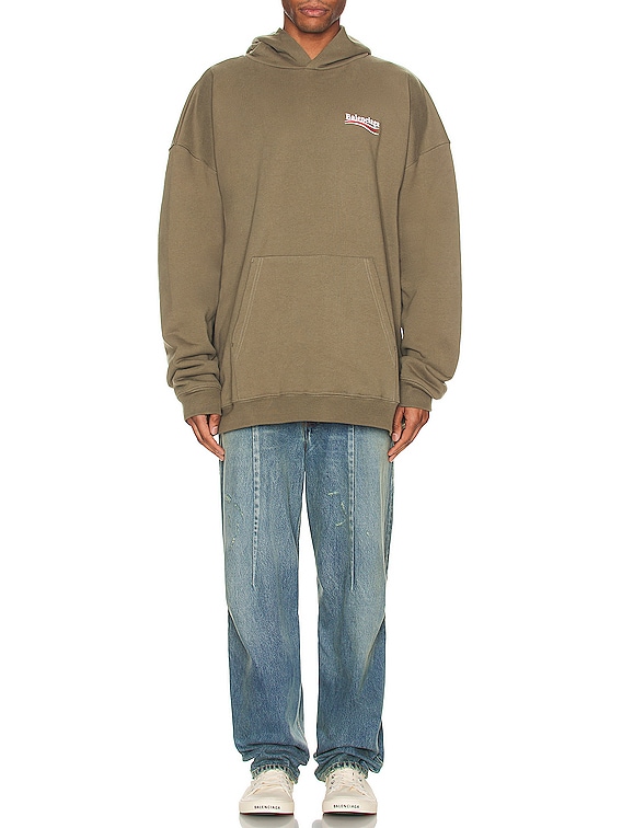 Balenciaga パーカー - Khaki, White, & Red | FWRD