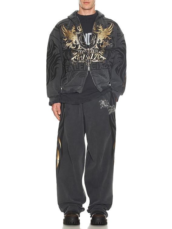 正規品　balenciaga zipパーカー　ジップパーカー Balenciaga ZIP-UP ジップアップパーカー - Super Faded Wash