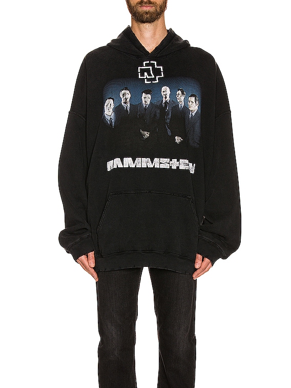 Balenciaga Rammstein Boxy Hoodie in Black | FWRD