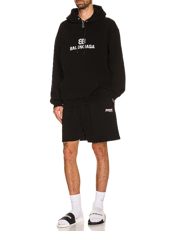 VIP【関税送料無料】希少 Balenciaga Medium Fit Hoodie Balenciaga Medium Fit Hoodie in Black & White | FWRD