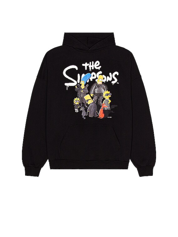 Balenciaga Simpsons Wide Fit Hoodie in Black | FWRD