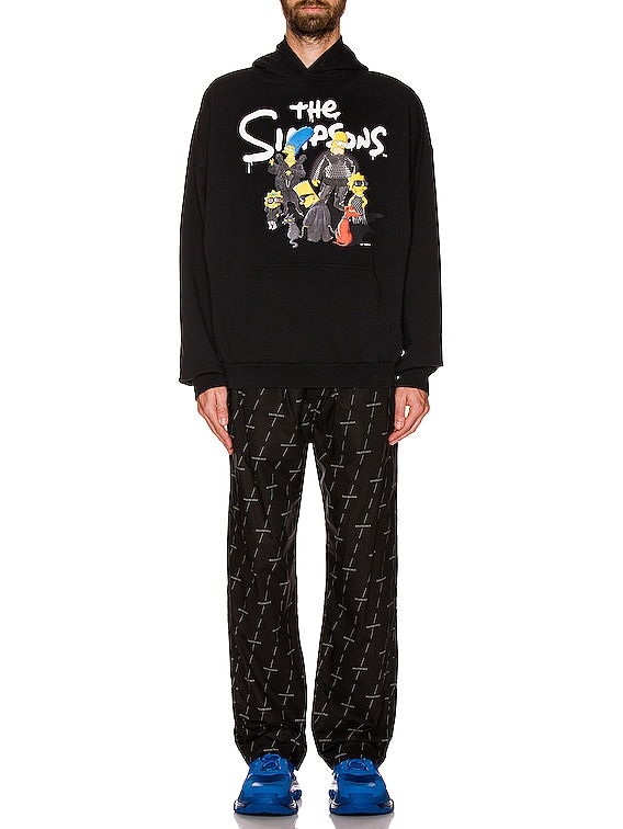 Balenciaga Simpsons Wide Fit Hoodie in Black | FWRD