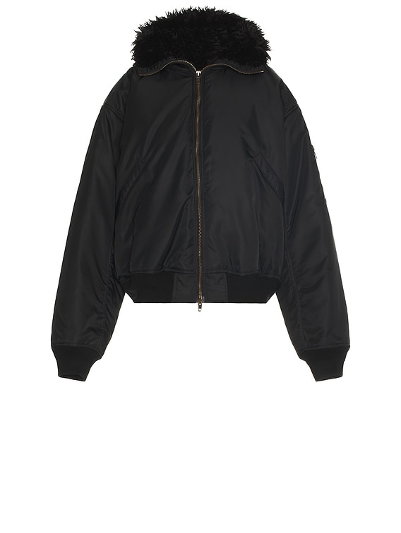 Balenciaga HOODED ボンバージャケット - Black | FWRD