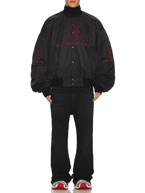 ジャケット・アウター BALENCIAGA Logo Nylon Jacket Black L Medium-725302TPO061000_F.jpg?v=6