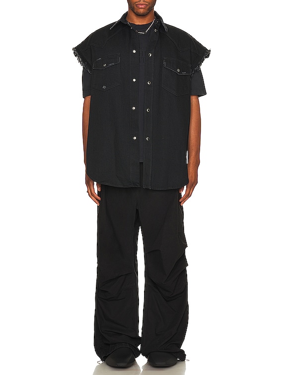 Balenciaga Pulled Cargo Pants in Black | FWRD