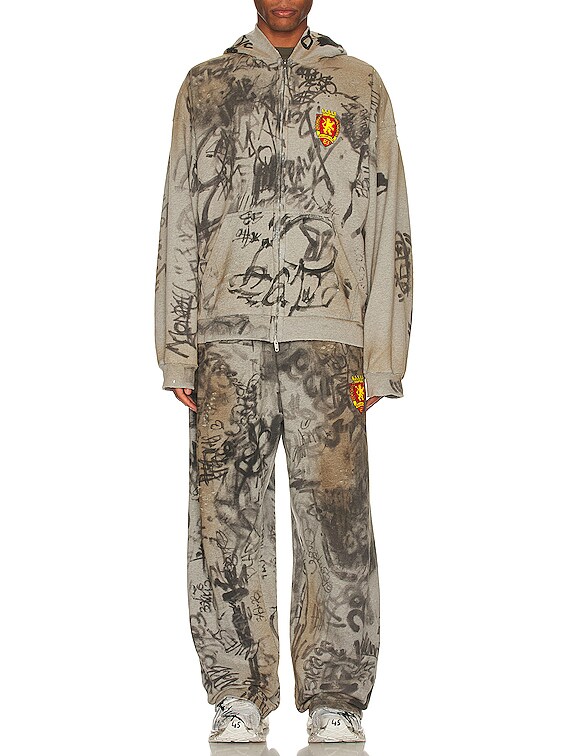 【BALENCIAGA】 ヘザーグレー Trompe L'oeil スウェットパンツ Men's Trompe L'oeil Sweatpants in Heather Grey | Balenciaga US