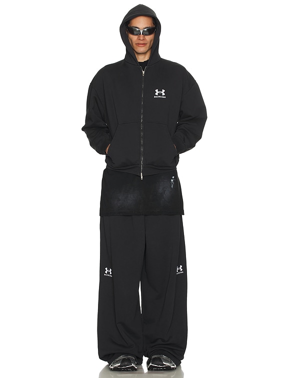 【国内発送★BALENCIAGA×UNDER ARMOUR】BAGGY スウェットパンツ Balenciaga x Under Armour® ワイドスウェットパンツ | ブラック