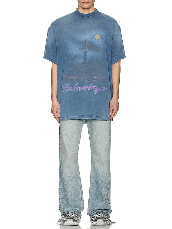 Balenciaga OVERSIZED Tシャツ - Faded Blue | FWRD