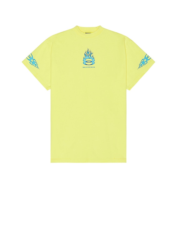 Tシャツ・カットソー Balenciaga Yellow Cotton Oversize T-Shirt Balenciaga Oversized T-Shirt in Faded Yellow | FWRD