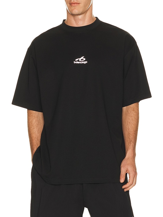 Balenciaga Medium Fit Tee Shirt in Black | FWRD