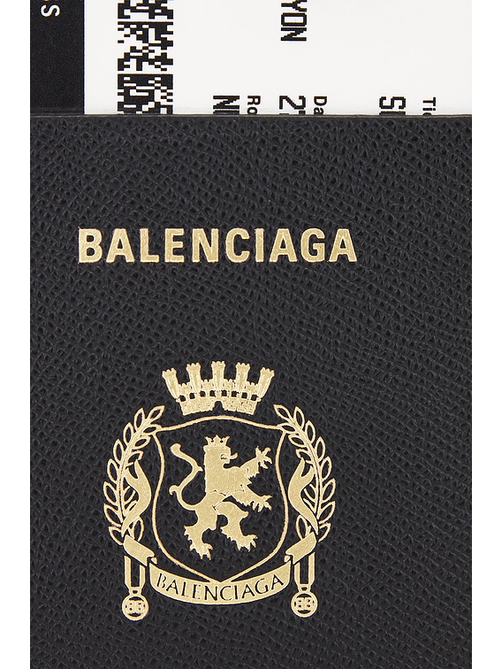 Balenciaga Passport Phone Holder in Black | FWRD