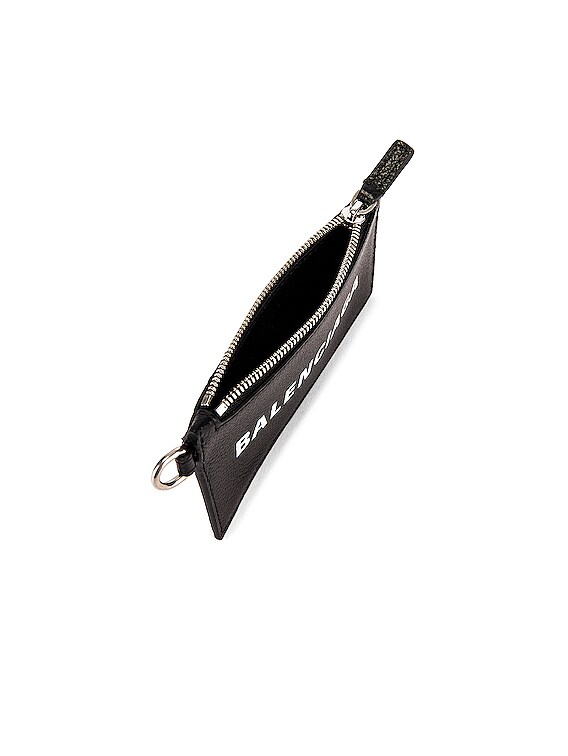 Balenciaga Cash Card Keyring in Black & White | FWRD