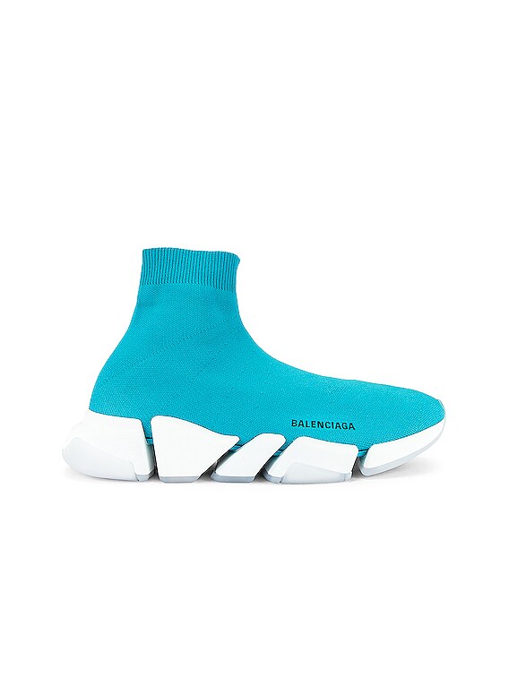 Balenciaga Speed 2.0 Light Clear Sole in Blue, White  display picture 1