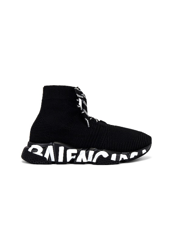 Men's Speed Lace-up Recycled Knit Sneaker in Black