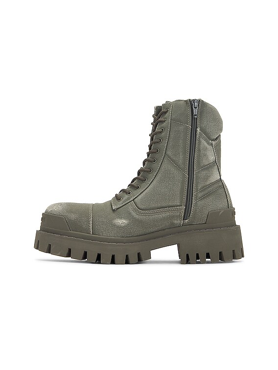 Balenciaga Combat Strike Canvas in Kaki | FWRD