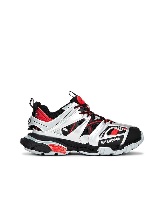 Balenciaga Track Sneaker in Black, Red, White, & Silver