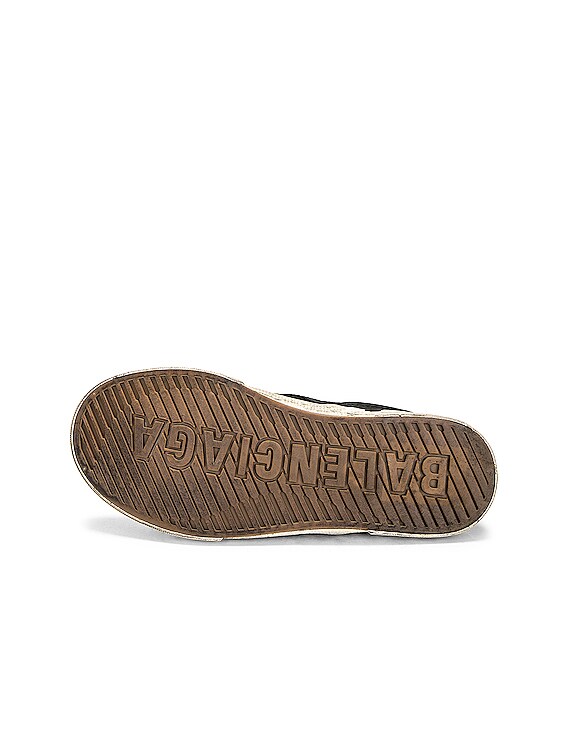 Balenciaga Paris Slip On Sneaker in Black & White | FWRD