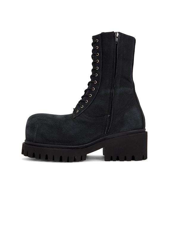 靴 BALENCIAGA STOMPER BOOTIE canvas 41 Balenciaga Stomper Bootie in Black | FWRD