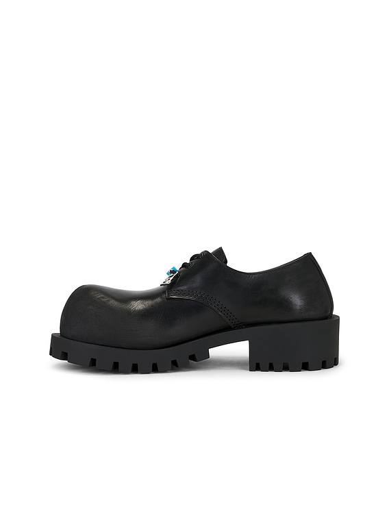 靴 balenciaga hummer derby 41 Balenciaga Hummer Derby Shoe in Black | FWRD