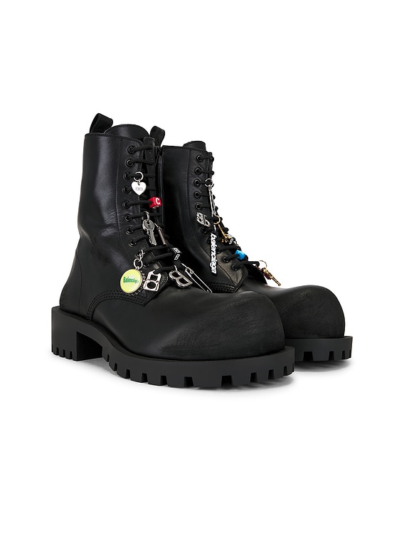 Balenciaga Hummer Laceup Bootie in Black | FWRD