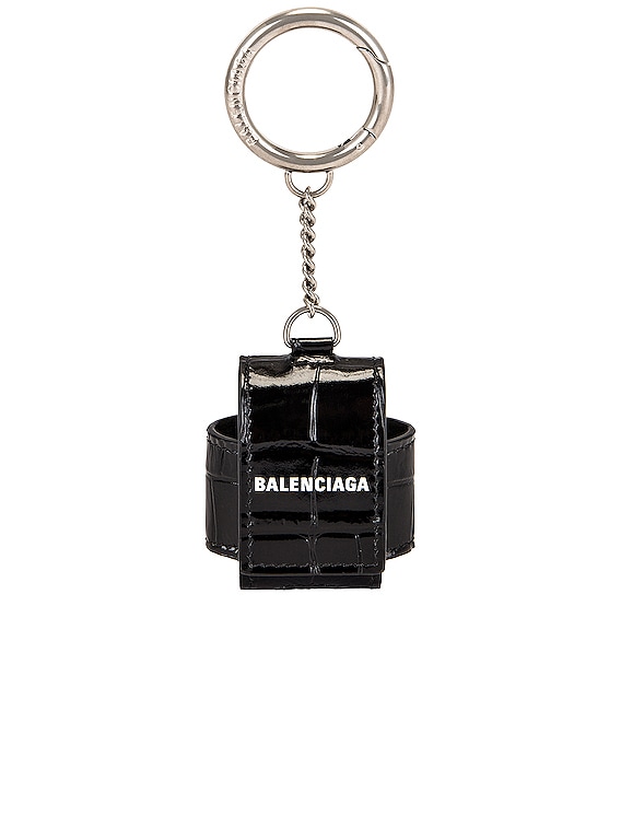 Balenciaga Cash Airpod Holder in Black & White | FWRD