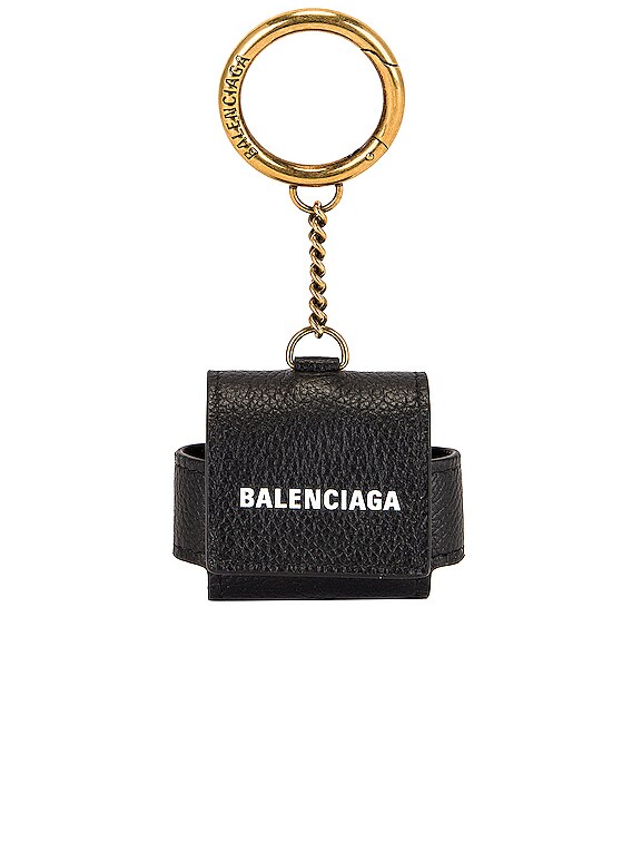 小物 BALENCIAGA AIRPOD HOLDER Balenciaga Cash Airpod Pro Holder in Black & White | FWRD